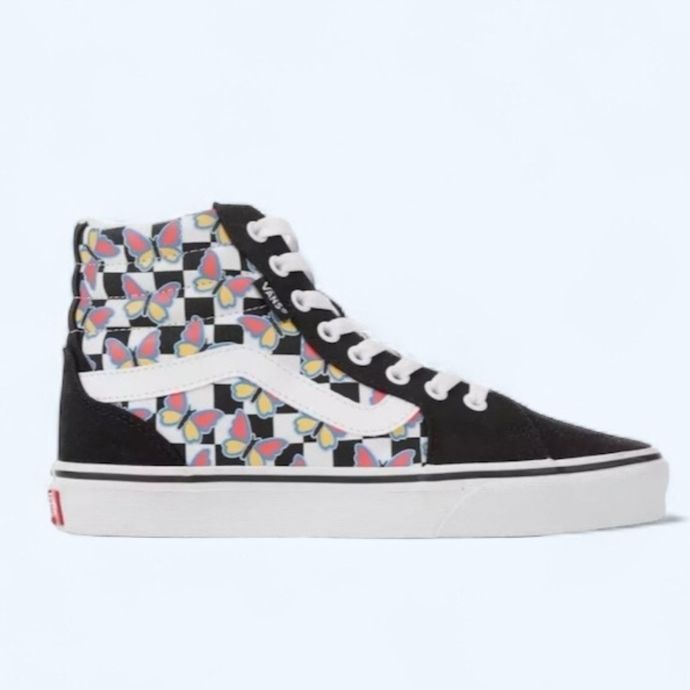 Vans Fillmore high top butterfly checkerboard sneakers